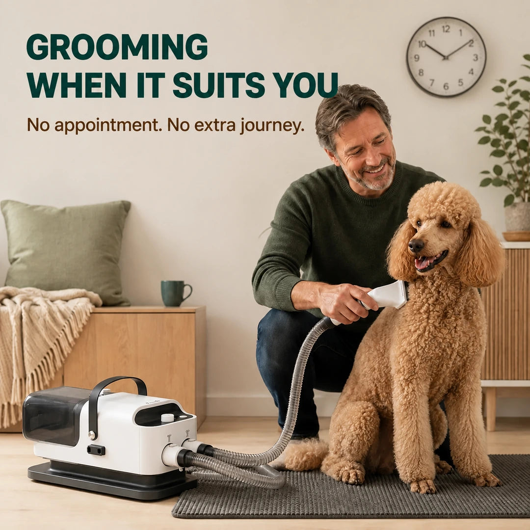 Home coat care with the PawHut grooming vacuum and trimmer - Petifo