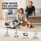Low-noise settings on the PawHut pet grooming vacuum - Petifo