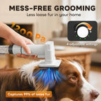Mess-free loose-fur collection with the PawHut grooming vacuum - Petifo