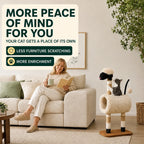 PawHut sheep-shaped cat tree benefits for scratching and enrichment - Petifo