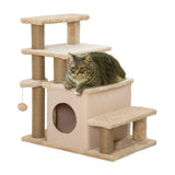 Escalones y árbol rascador para gatos PawHut