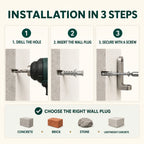 Three-step installation guide for the PawHut wall-mounted cat climbing set - Petifo