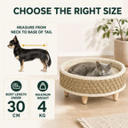 Pet size guidance for the PawHut woven seagrass pet bed - Petifo