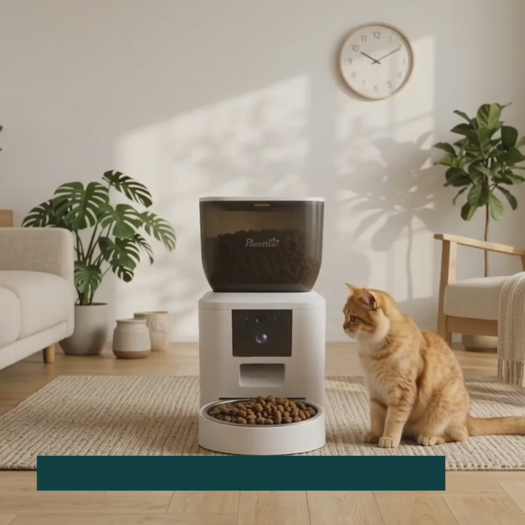 PawHut camera feeder controlled through a mobile app - Petifo
