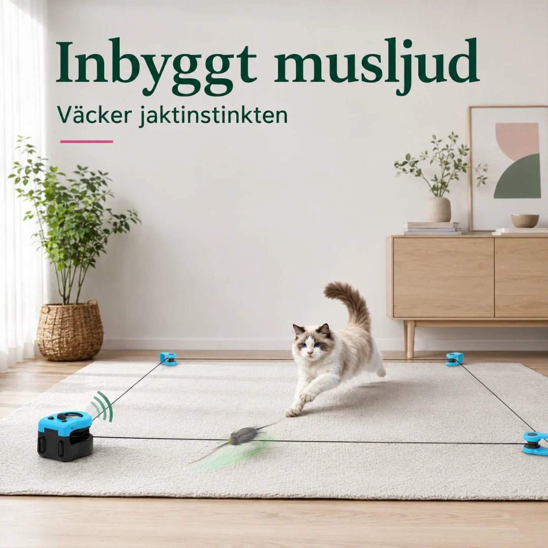 Purrnivo Automatic String Toy for Cats mouse sound - Petifo