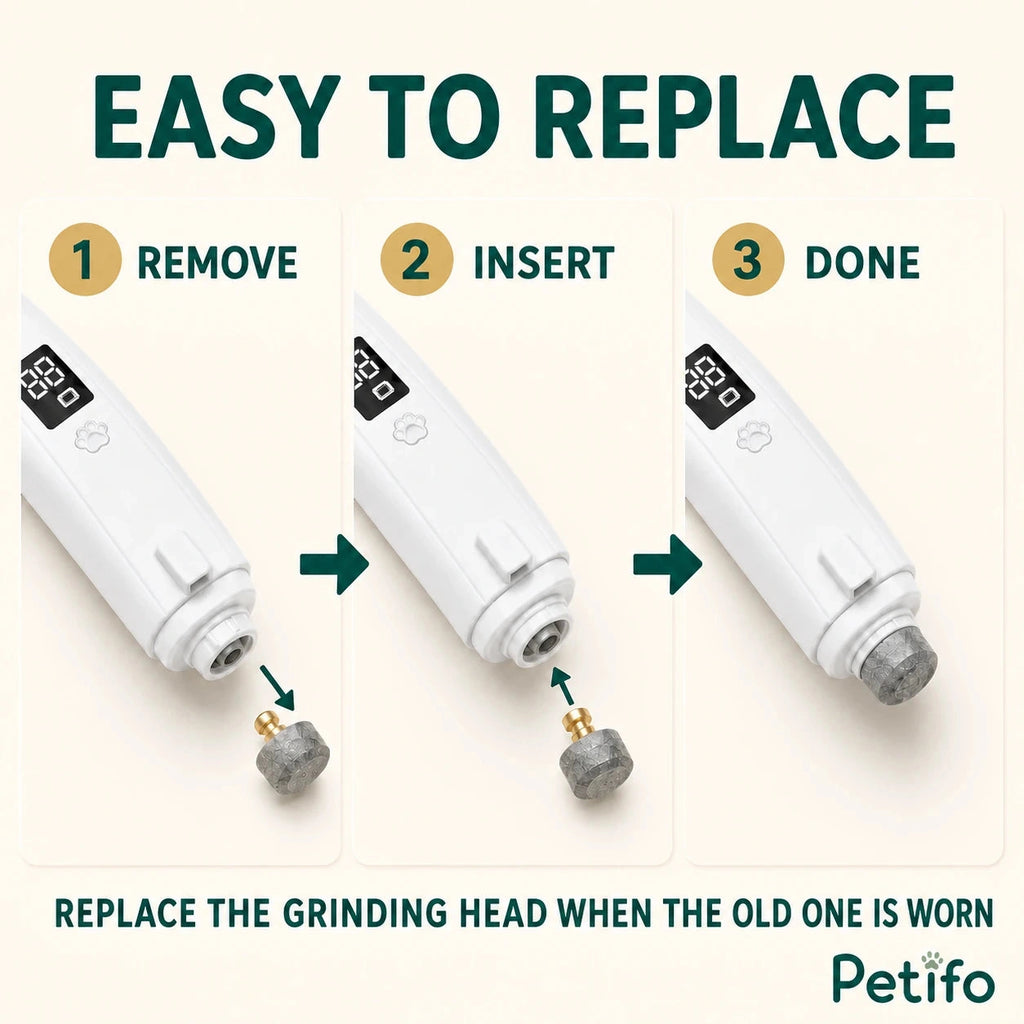 Silvetti replacement nail grinder heads: Three steps for replacing a worn nail grinder head - Petifo