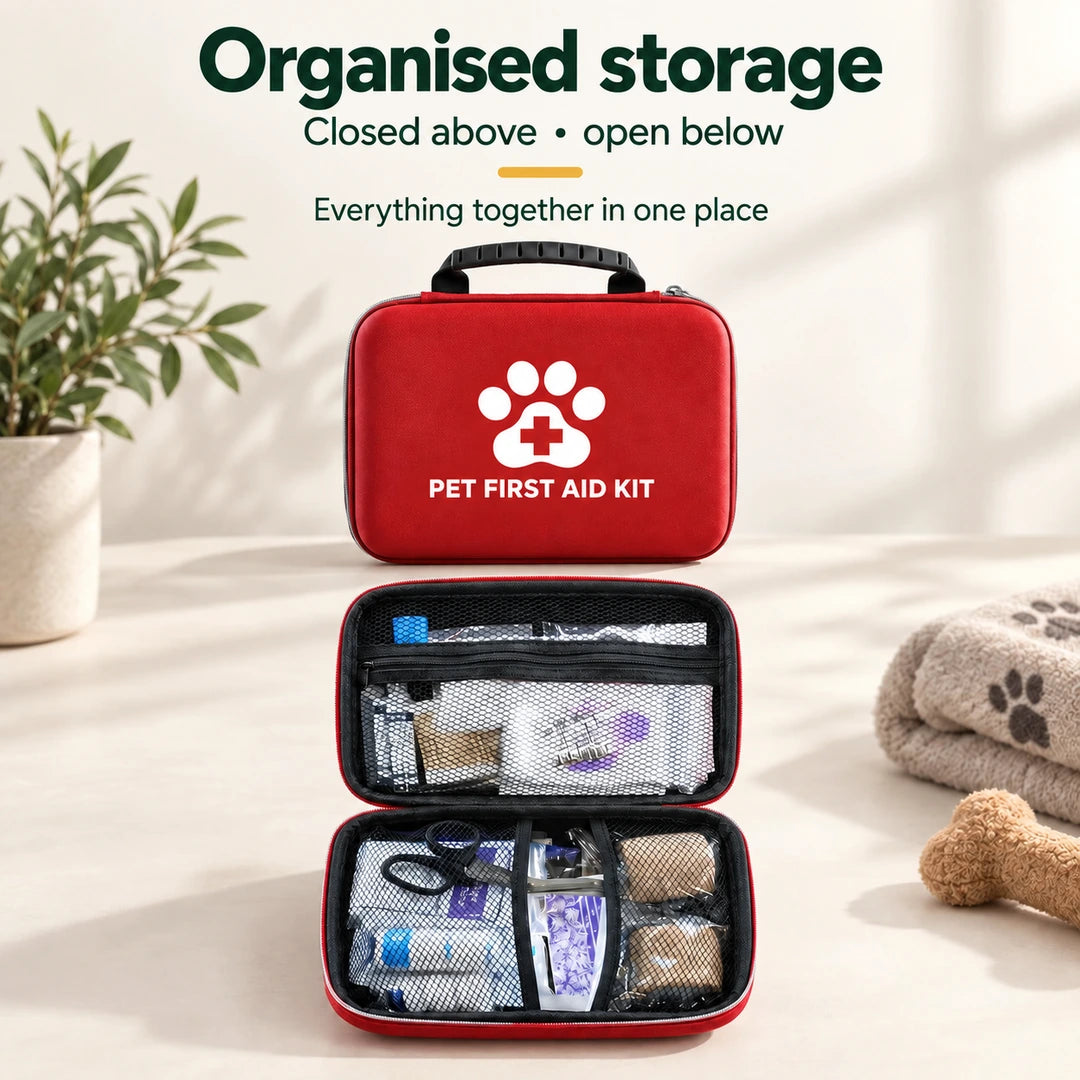 Organised storage in the TryggPet Pet First Aid Kit