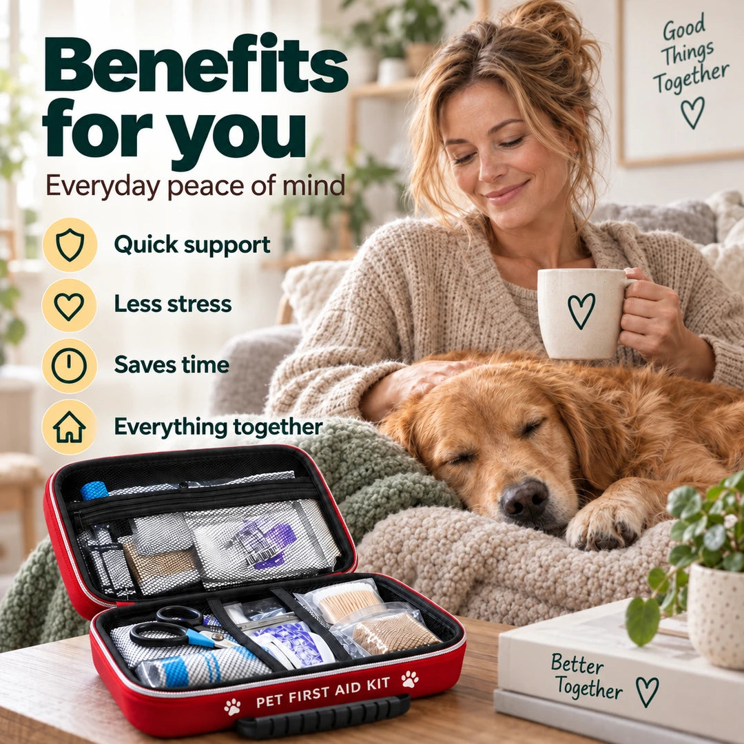 Benefits of keeping the TryggPet Pet First Aid Kit at home